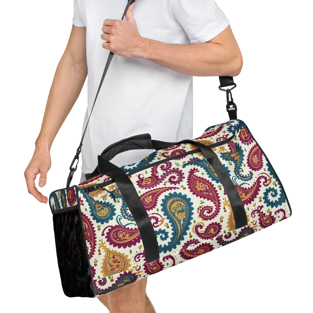 Paisley Bazaar on Duffle Bag — Right Front