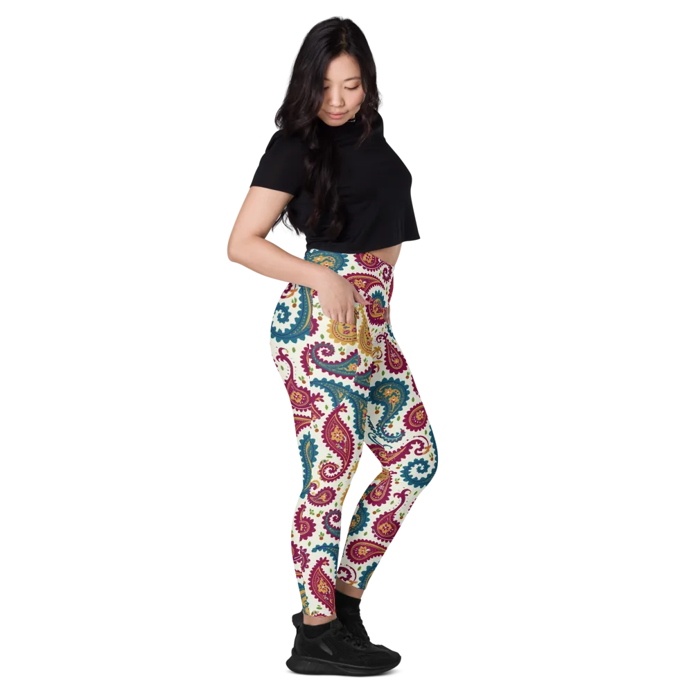 Paisley Bazaar on Leggings with Pockets — Right