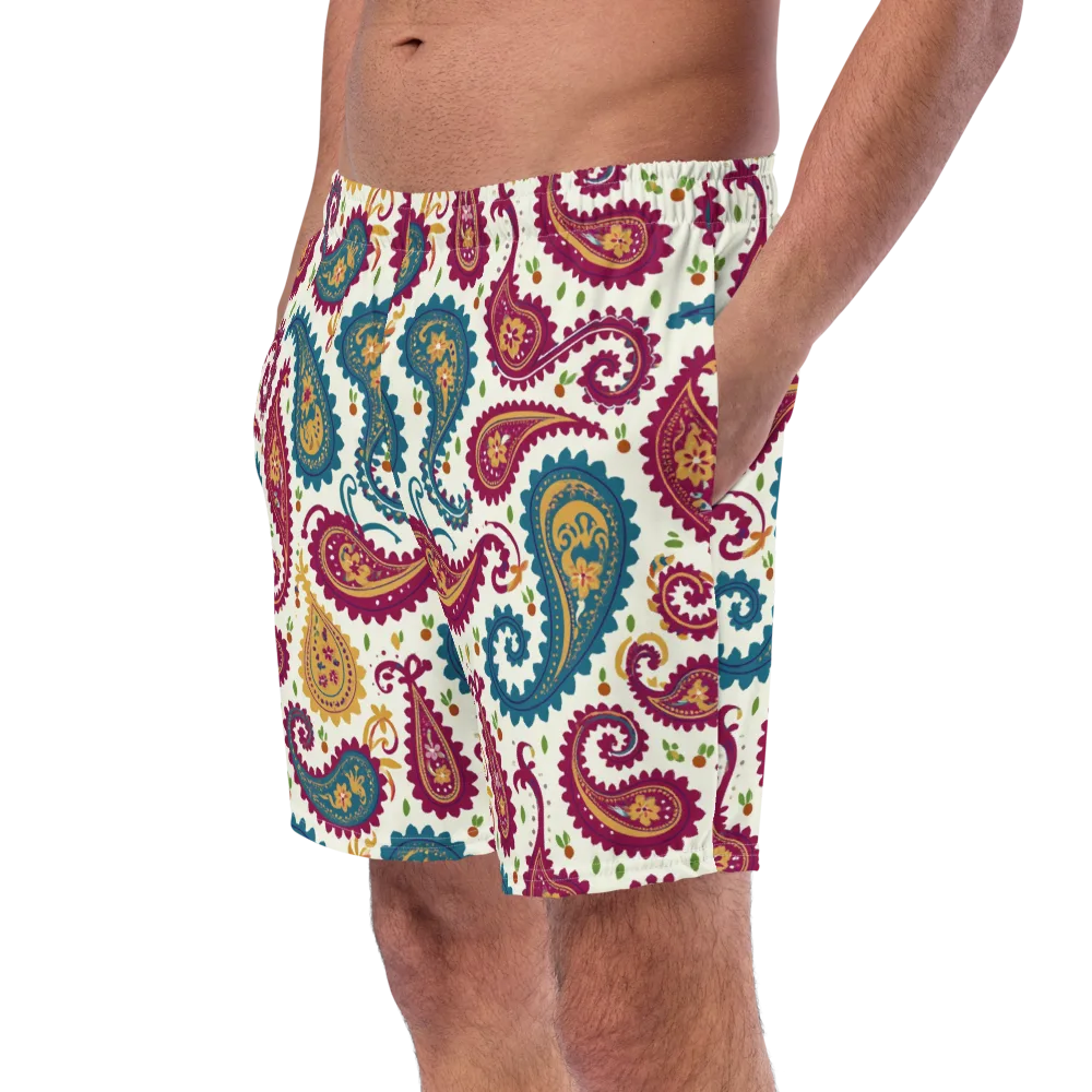 Paisley Bazaar on Swim Trunks — Left Front