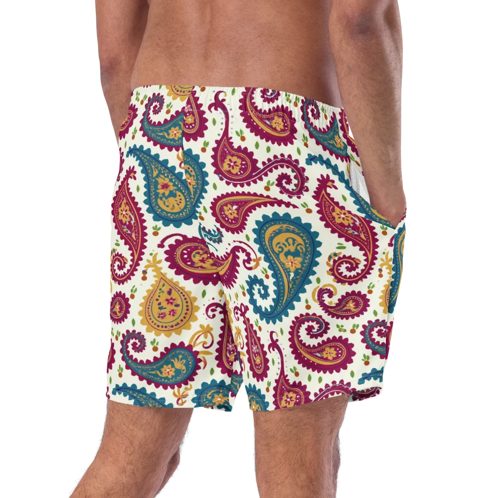 Paisley Bazaar on Swim Trunks — Right Back