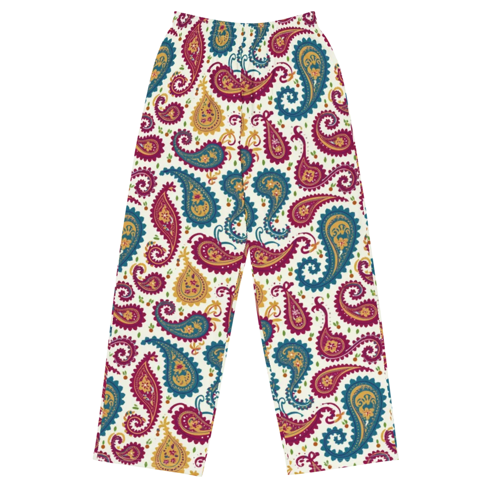 Paisley Bazaar on Wide-Leg Pants — Front