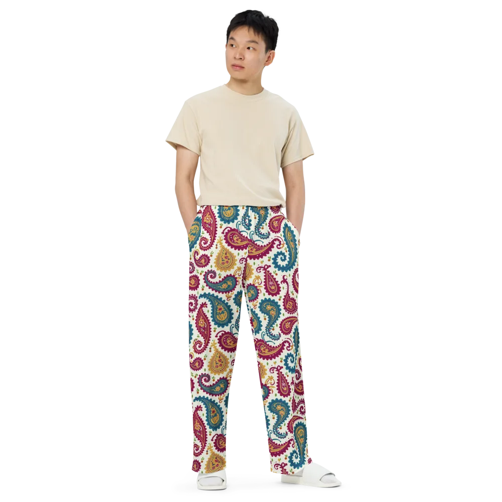 Paisley Bazaar on Wide-Leg Pants — Front