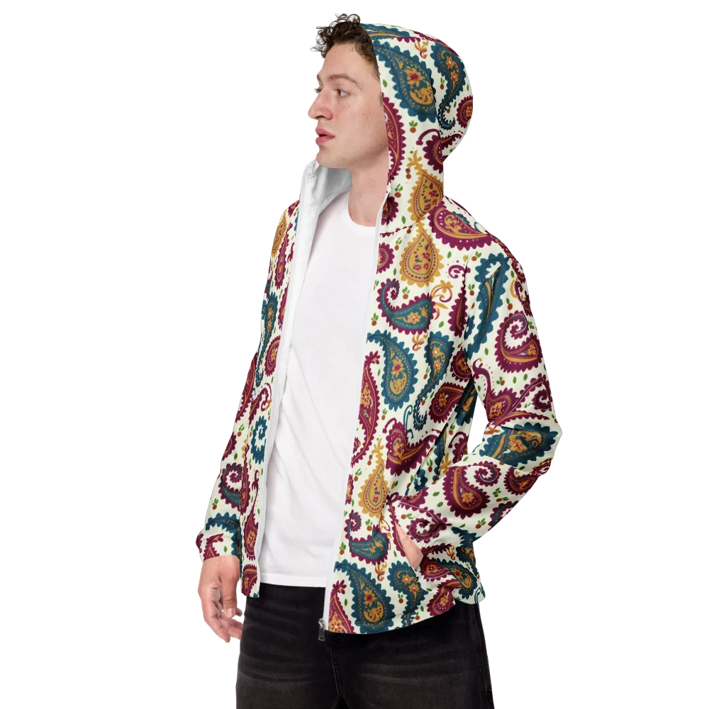 Paisley Bazaar on Men's Windbreaker — Left Front