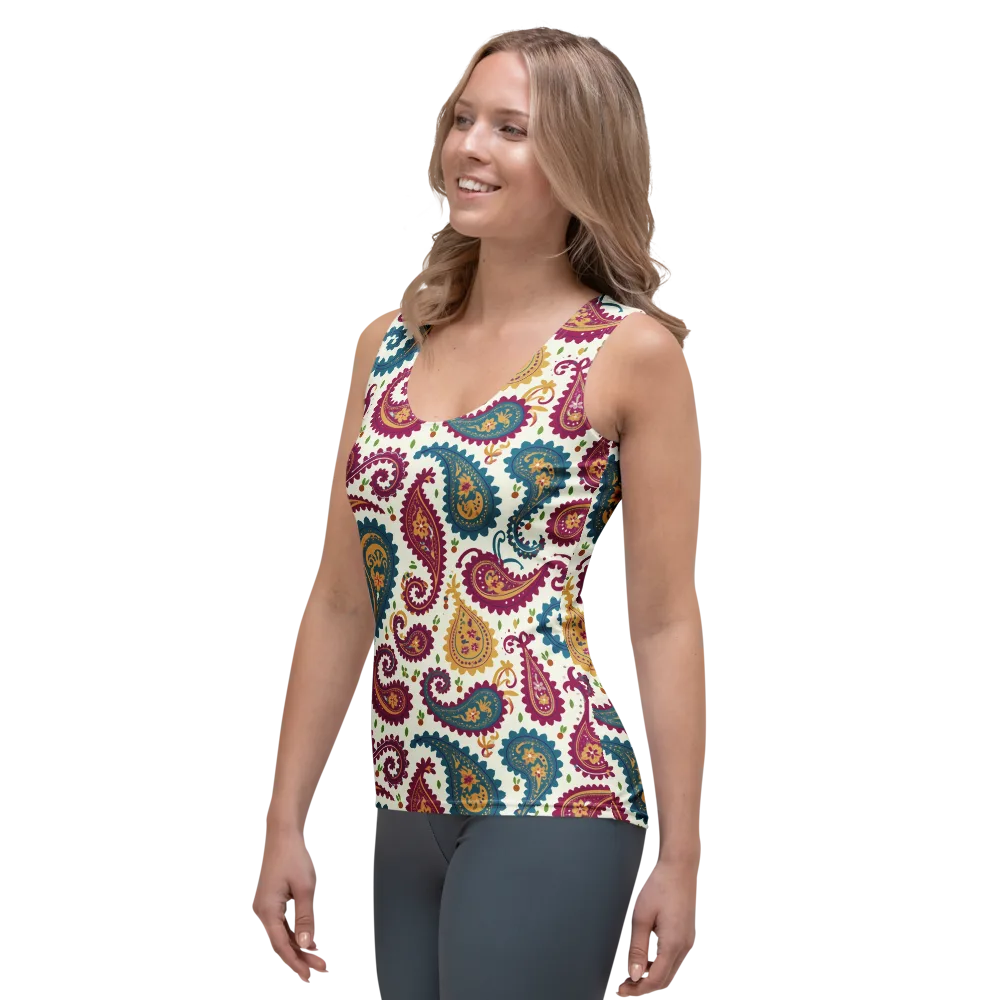 Paisley Bazaar on Women's Tank Top — Left Front