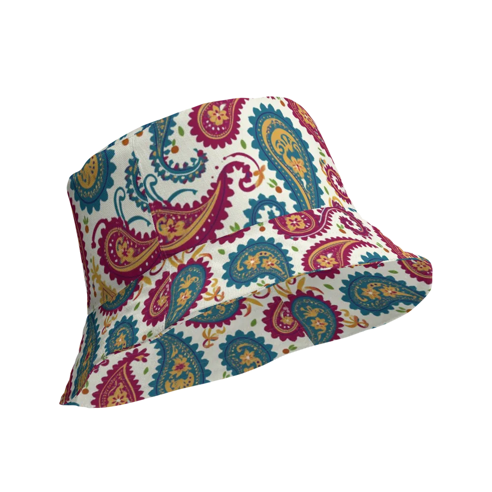 Paisley Bazaar on Reversible Bucket Hat — Product details Outside