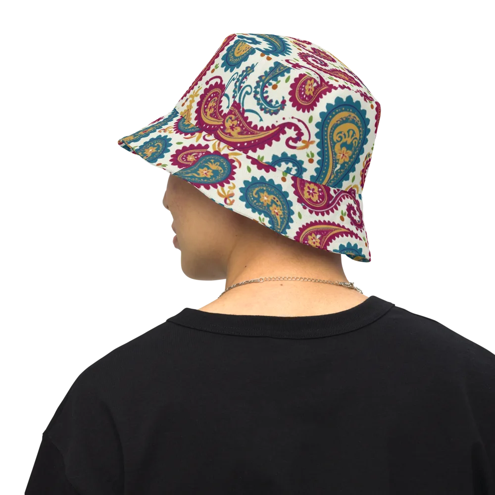 Paisley Bazaar on Reversible Bucket Hat — Back Inside