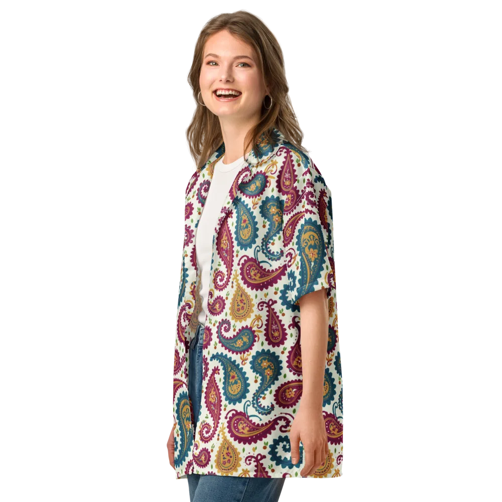 Paisley Bazaar on Button Shirt — Left Front