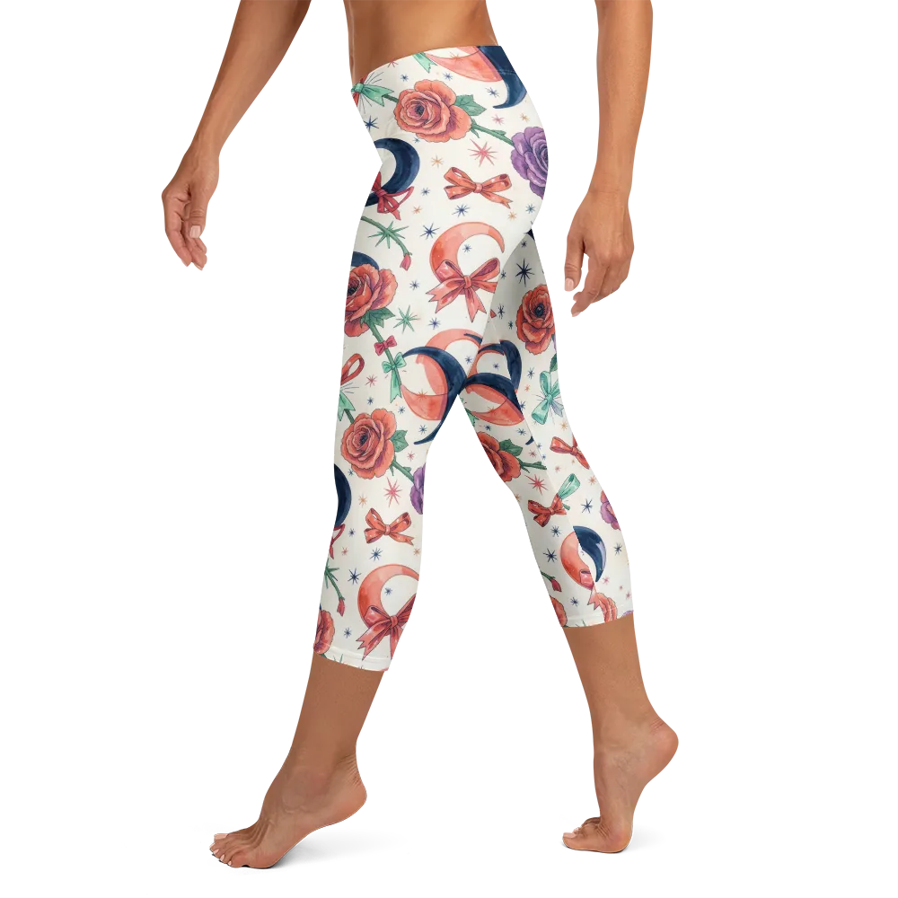 Ribbon Eclipse on Capri Leggings — Left