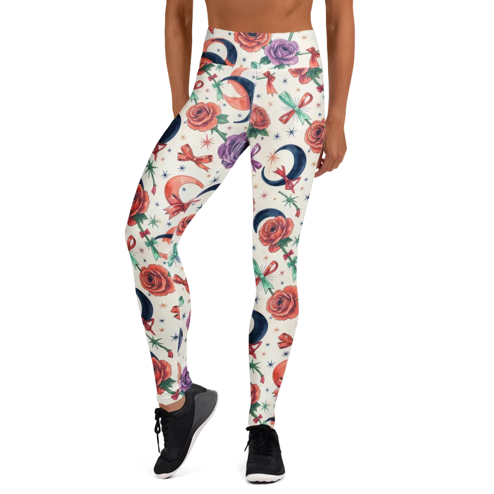 Ribbon Eclipse on Yoga Leggings — Front