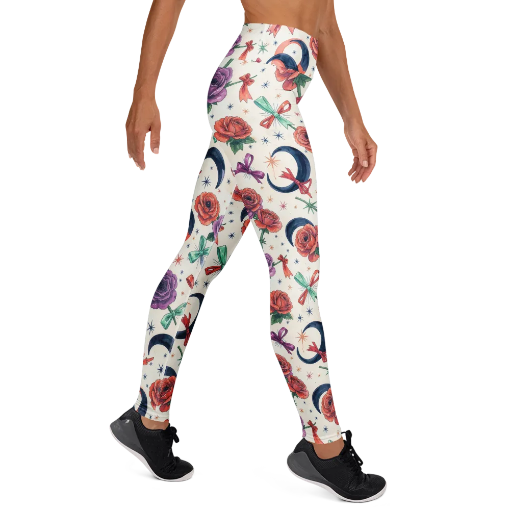 Ribbon Eclipse on Yoga Leggings — Right