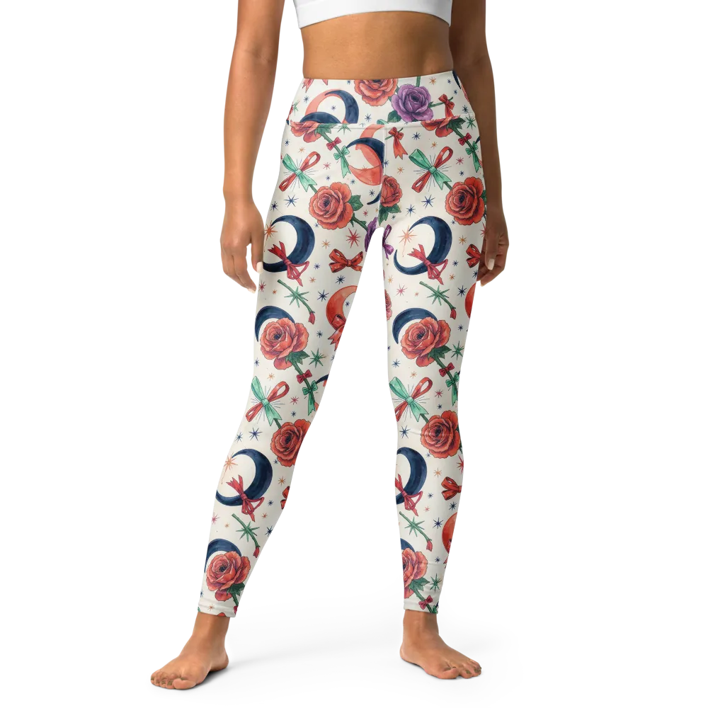 Ribbon Eclipse on Yoga Leggings — Front