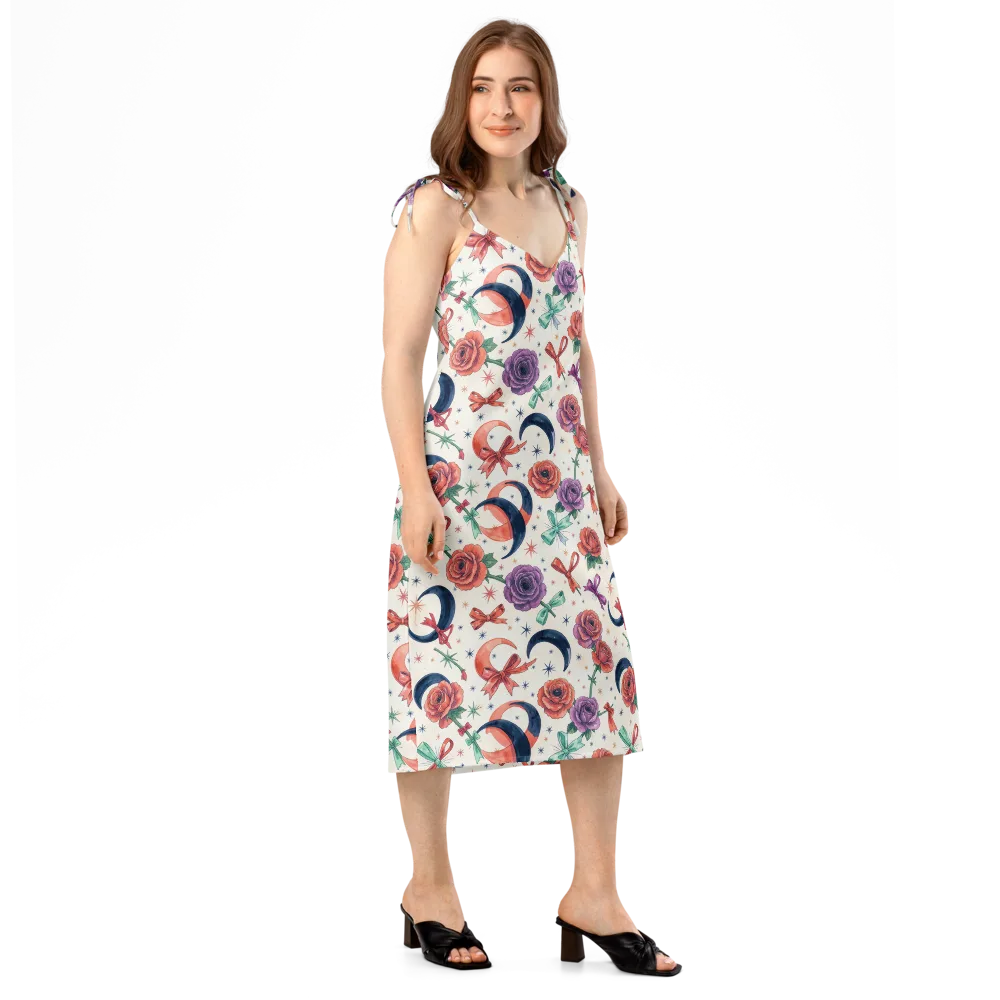 Ribbon Eclipse on Slip Dress — Right Front