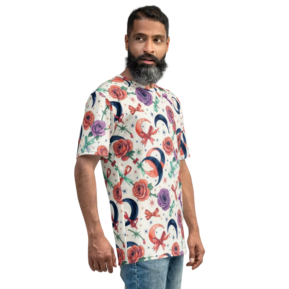 Ribbon Eclipse on Men's Crew Neck T-Shirt — Right