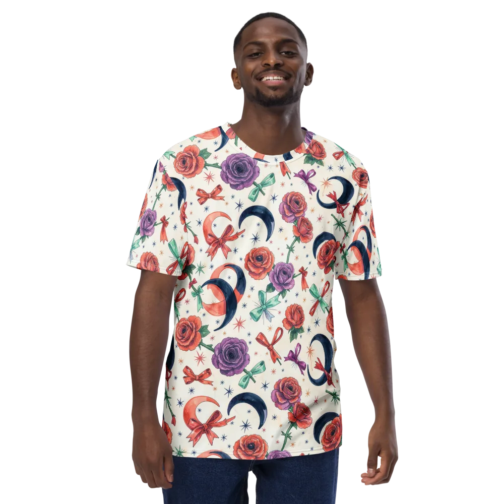 Ribbon Eclipse on Men's Crew Neck T-Shirt — Front