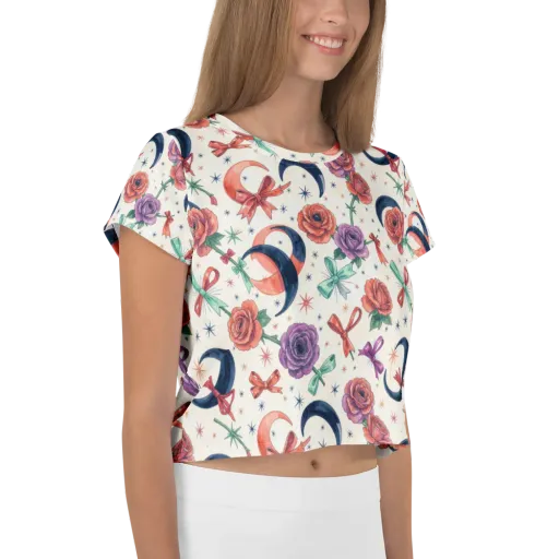 Ribbon Eclipse on a Crop Tee