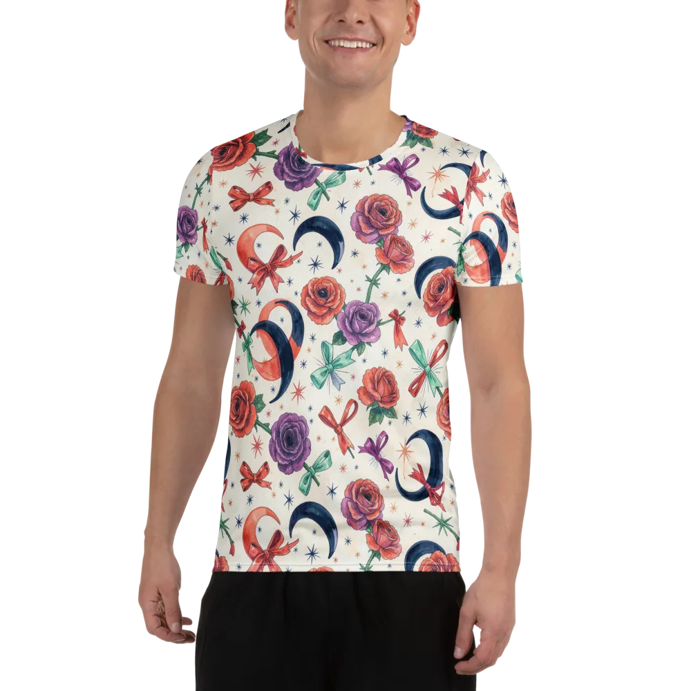 Ribbon Eclipse on Men's Athletic T-Shirt — Front