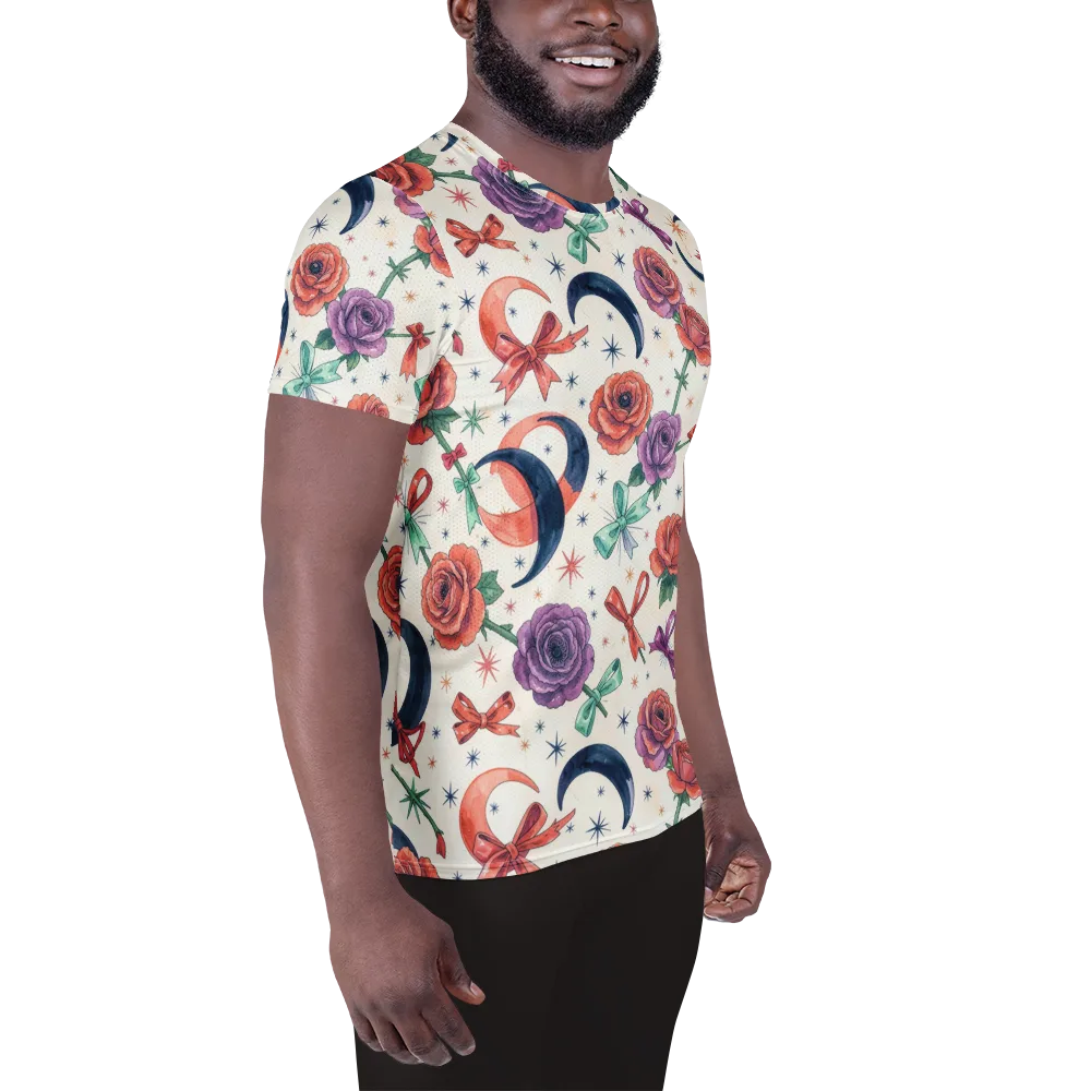 Ribbon Eclipse on Men's Athletic T-Shirt — Right