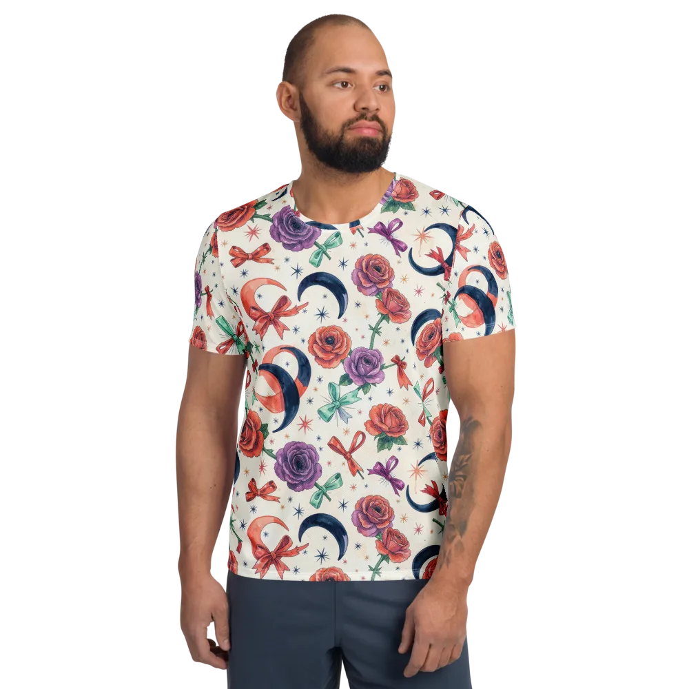 Ribbon Eclipse on Men's Athletic T-Shirt — Front