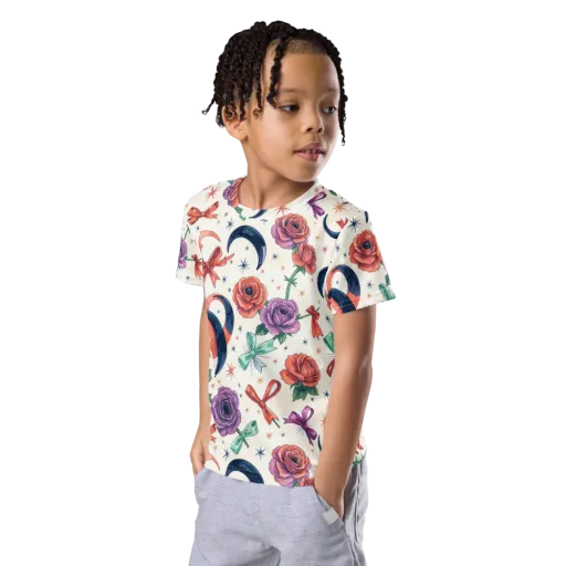 Ribbon Eclipse on a Kids Crew Neck T-Shirt
