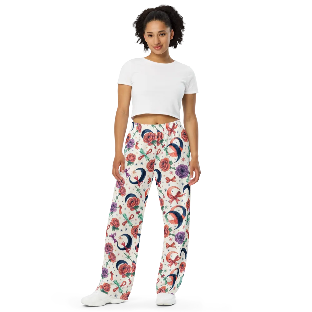 Ribbon Eclipse on Wide-Leg Pants — Front