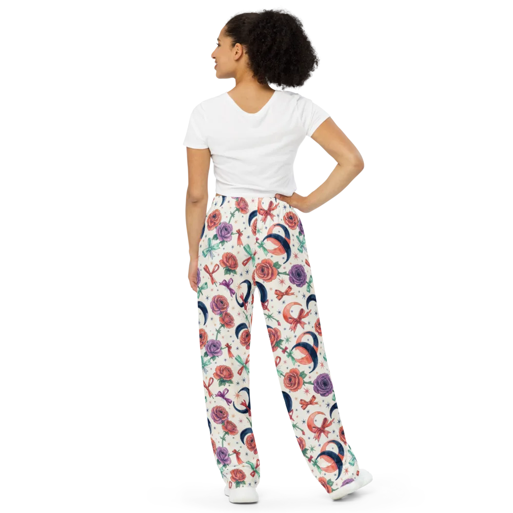 Ribbon Eclipse on Wide-Leg Pants — Back