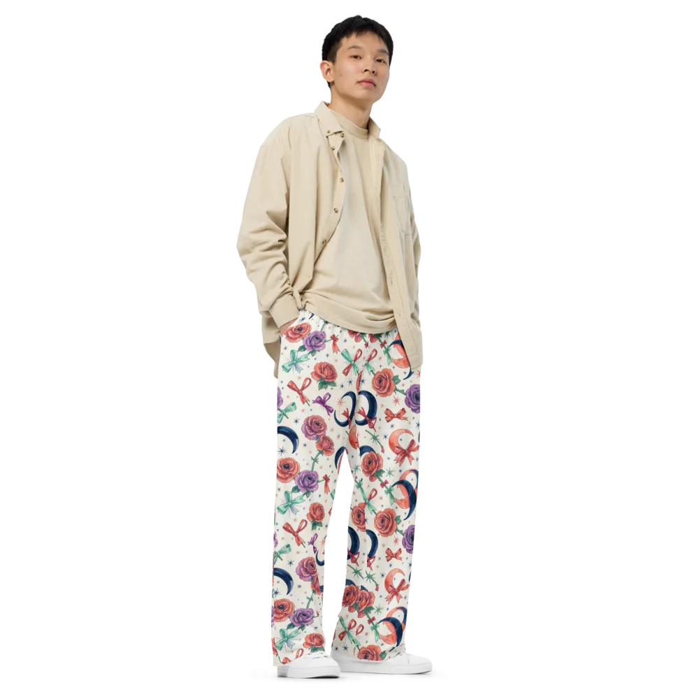 Ribbon Eclipse on Wide-Leg Pants — Right Front