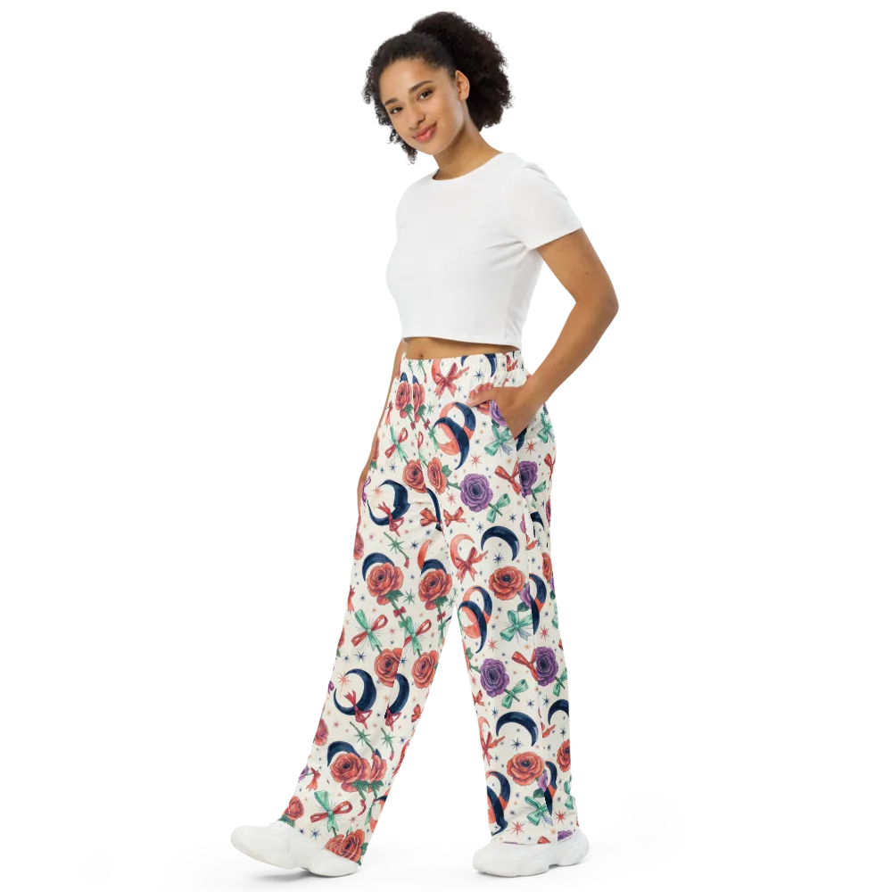 Ribbon Eclipse on Wide-Leg Pants — Left Front