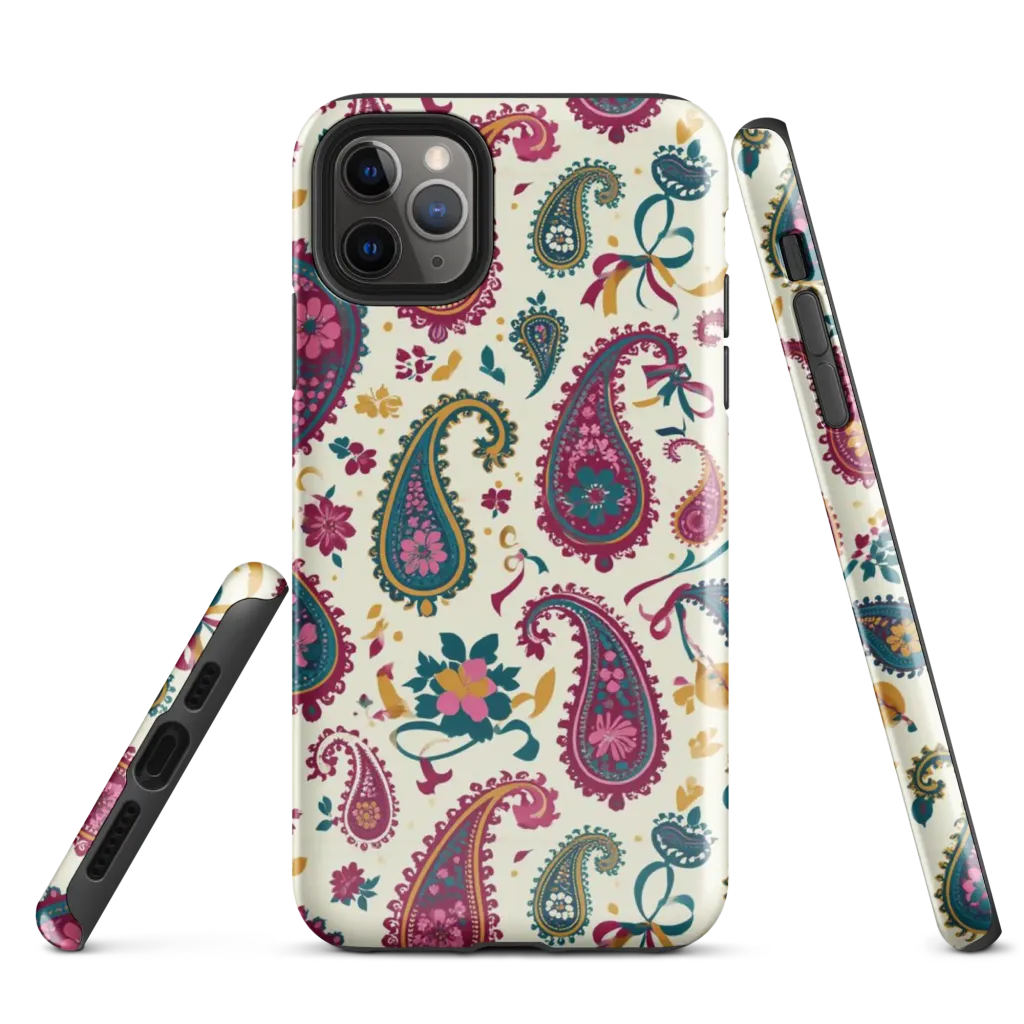 Saffron Paisley on Tough Case for iPhone® — Front