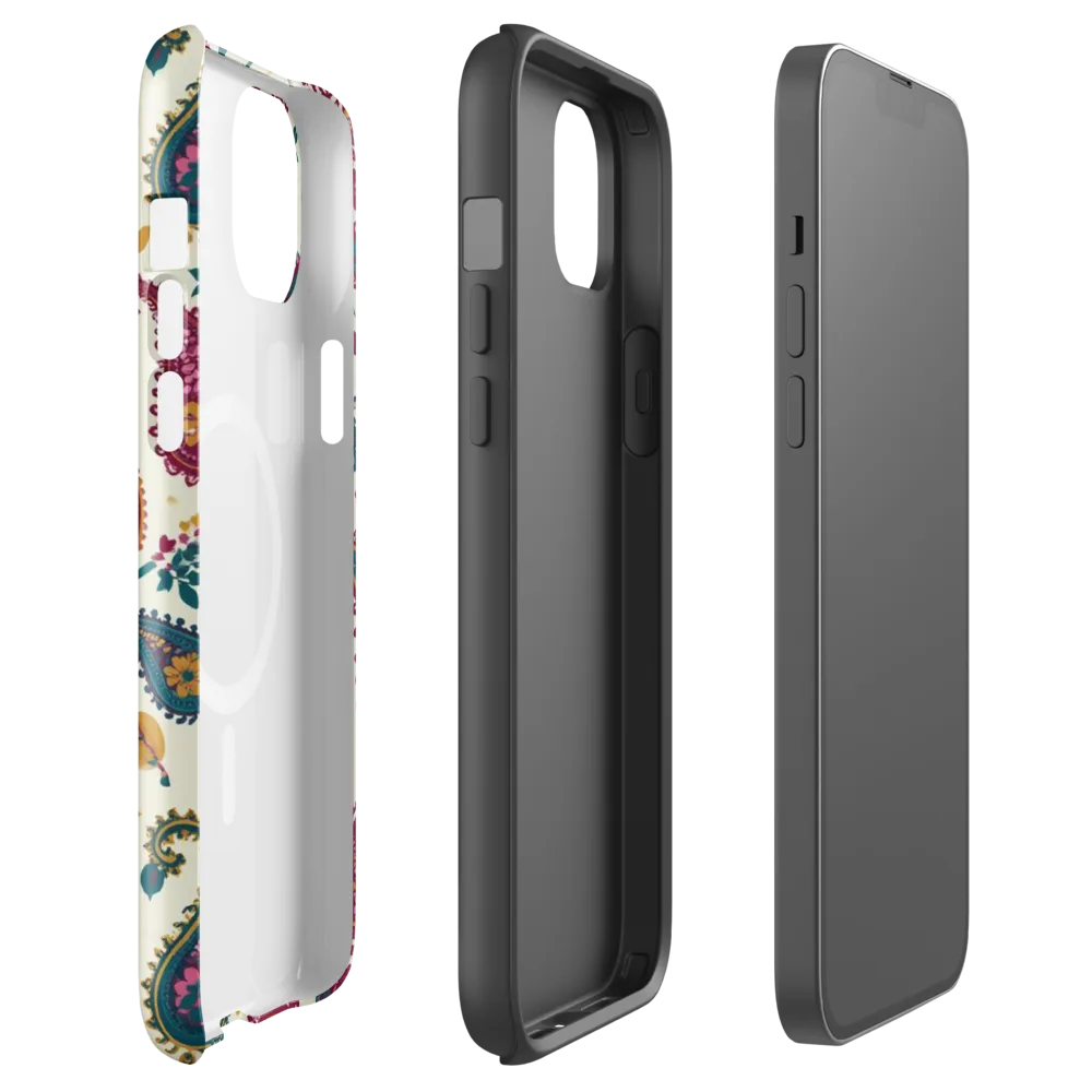 Saffron Paisley on MagSafe Tough Case for iPhone® — Front