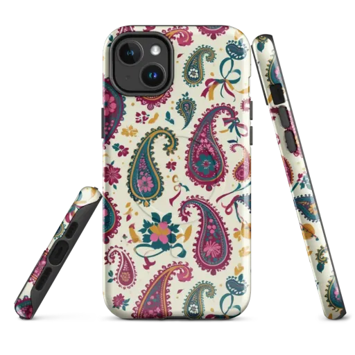 Saffron Paisley on a MagSafe Tough Case for iPhone®