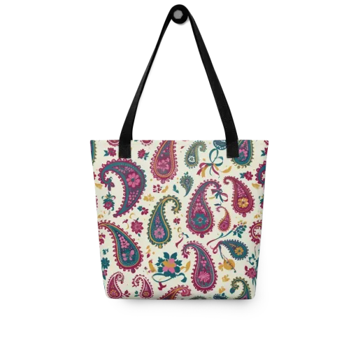 Saffron Paisley on a Tote Bag