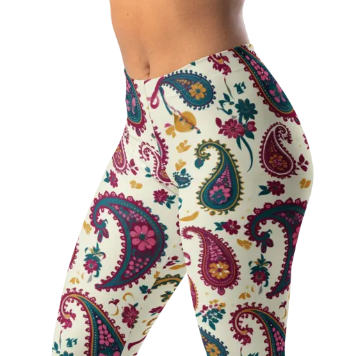 Saffron Paisley on a Leggings