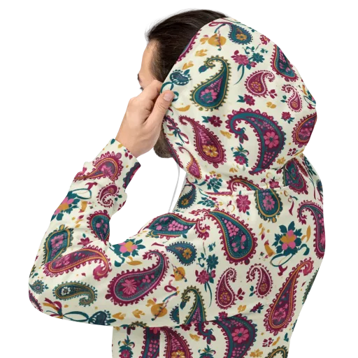Saffron Paisley on a Hoodie