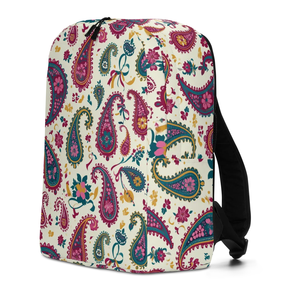 Saffron Paisley on Minimalist Backpack — Left