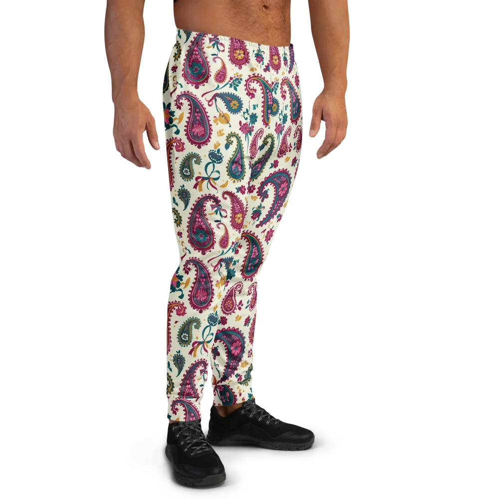 Saffron Paisley on Men's Joggers — Right