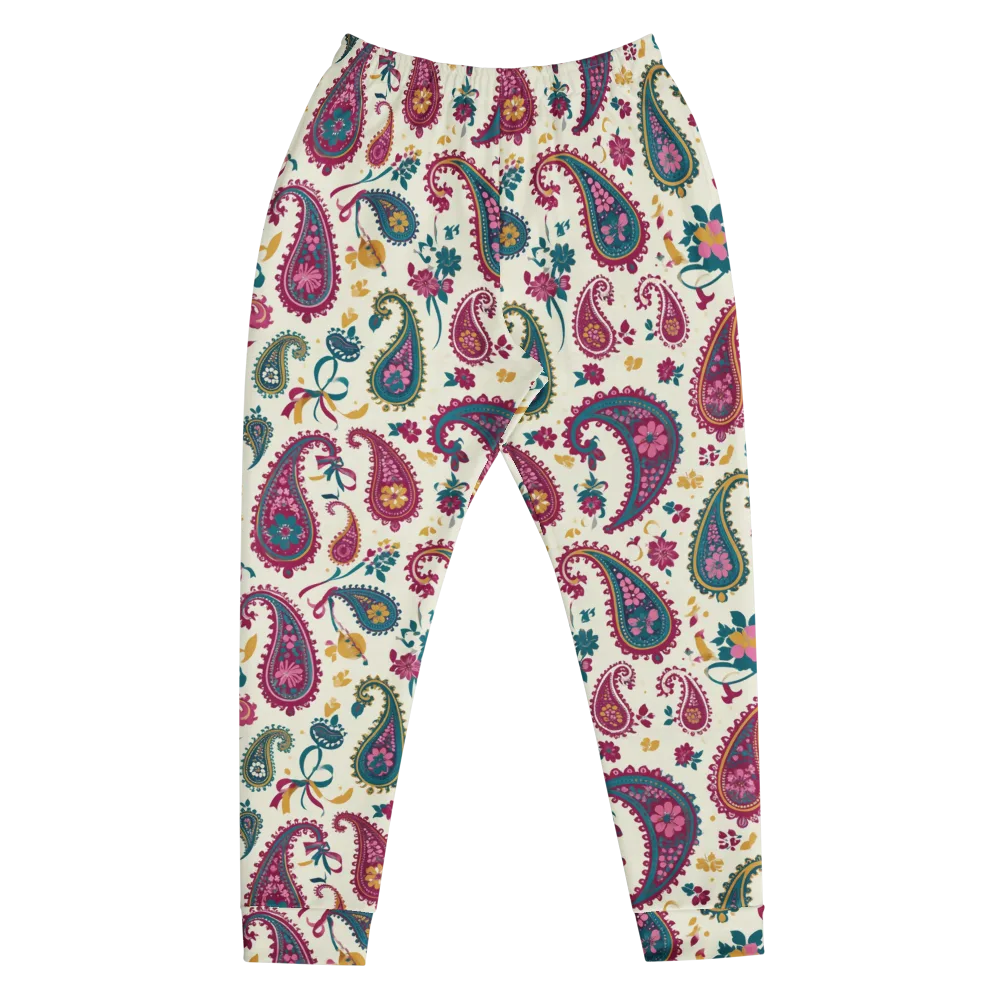 Saffron Paisley on Men's Joggers — Front