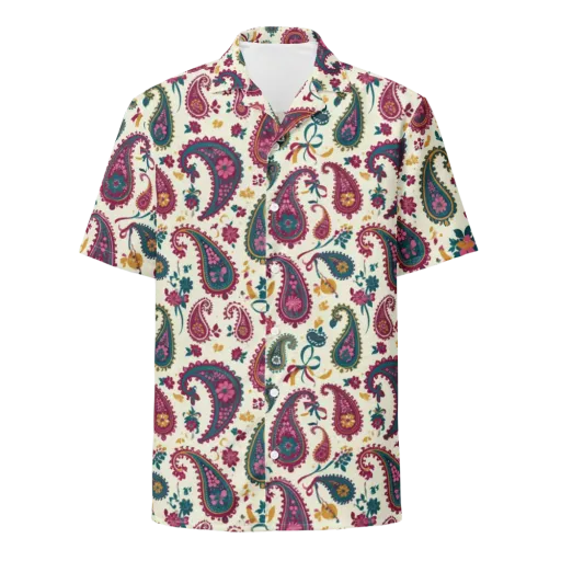 Saffron Paisley on a Button Shirt