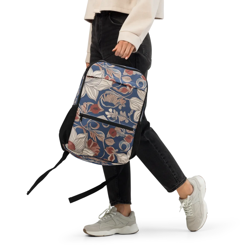 Blue Hour Botanica on Utility Backpack — Front
