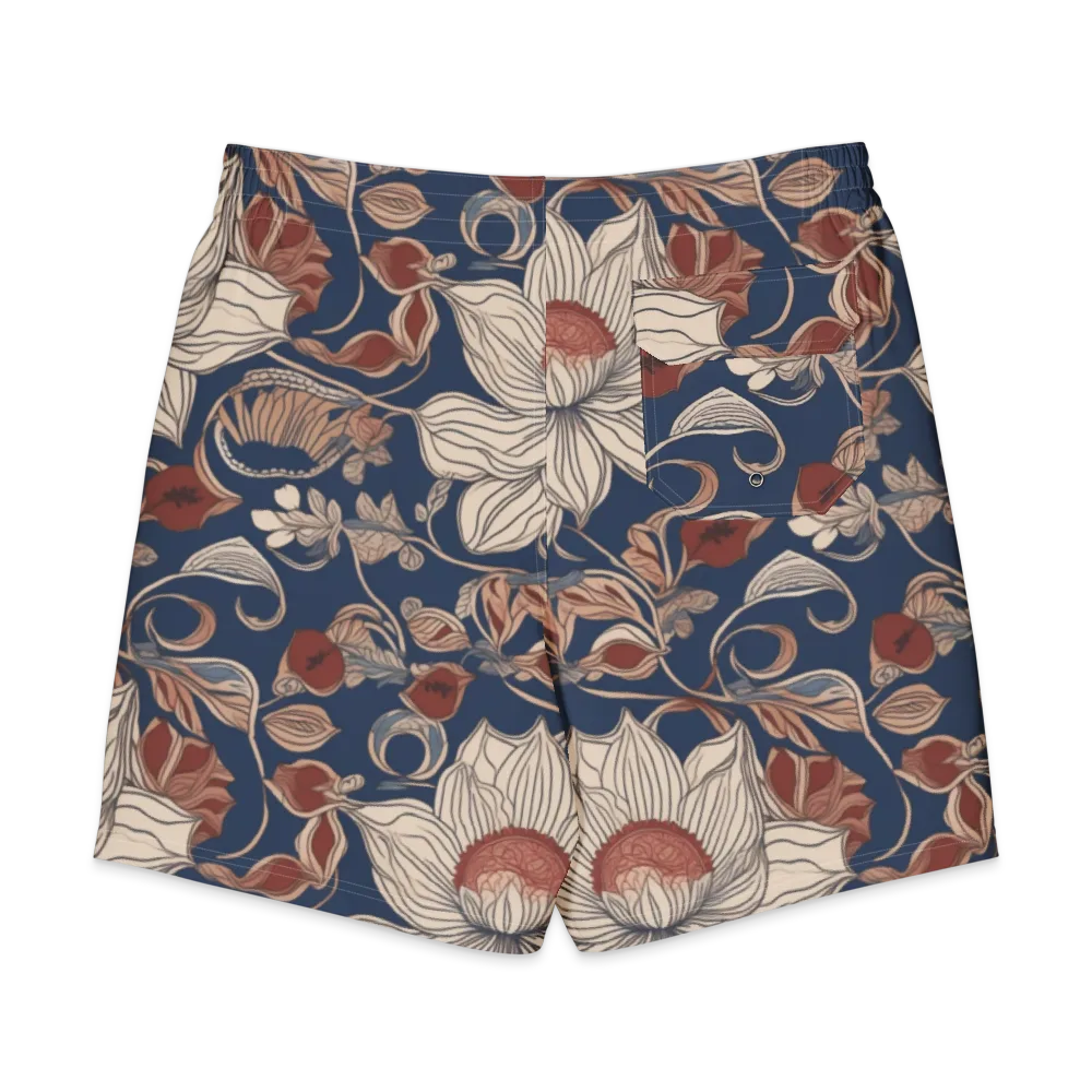 Blue Hour Botanica on Men's Board Shorts — Back
