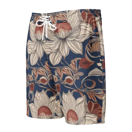 Blue Hour Botanica on a Men's Board Shorts