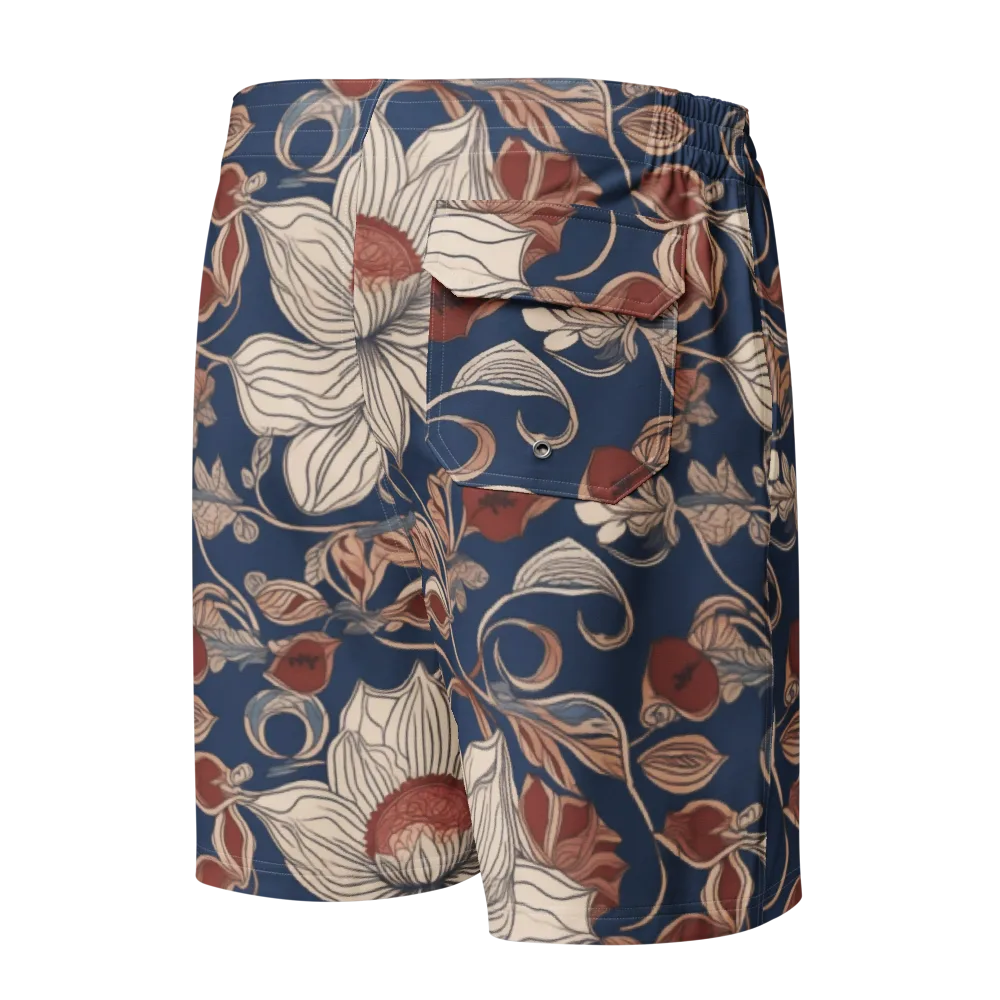 Blue Hour Botanica on Men's Board Shorts — Back