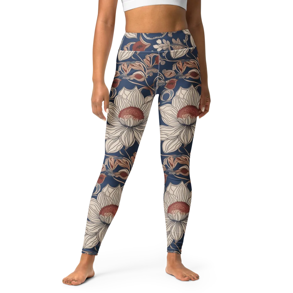 Blue Hour Botanica on Yoga Leggings — Front