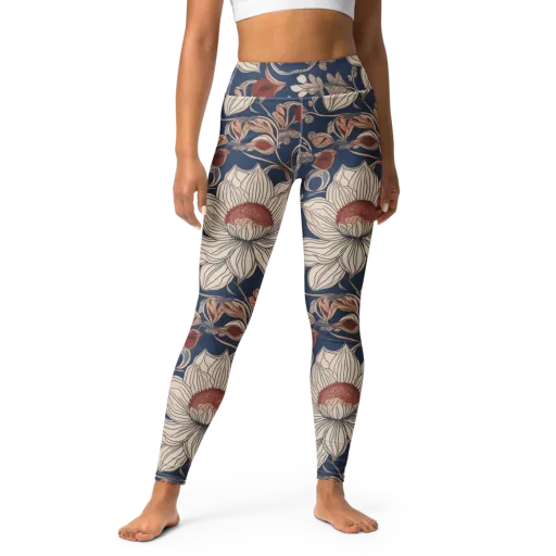 Blue Hour Botanica on a Yoga Leggings