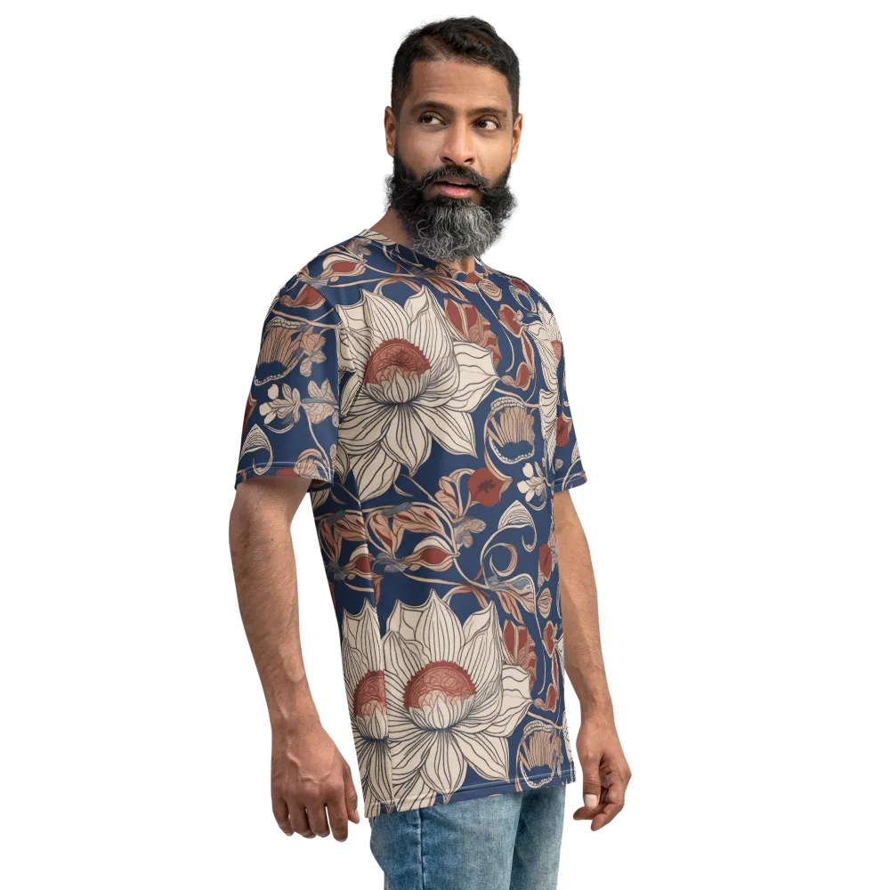 Blue Hour Botanica on Men's Crew Neck T-Shirt — Right