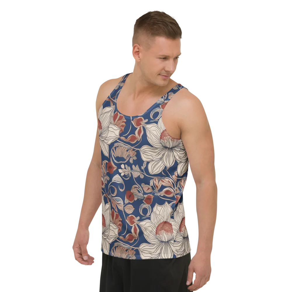 Blue Hour Botanica on Men's Tank Top — Left Front