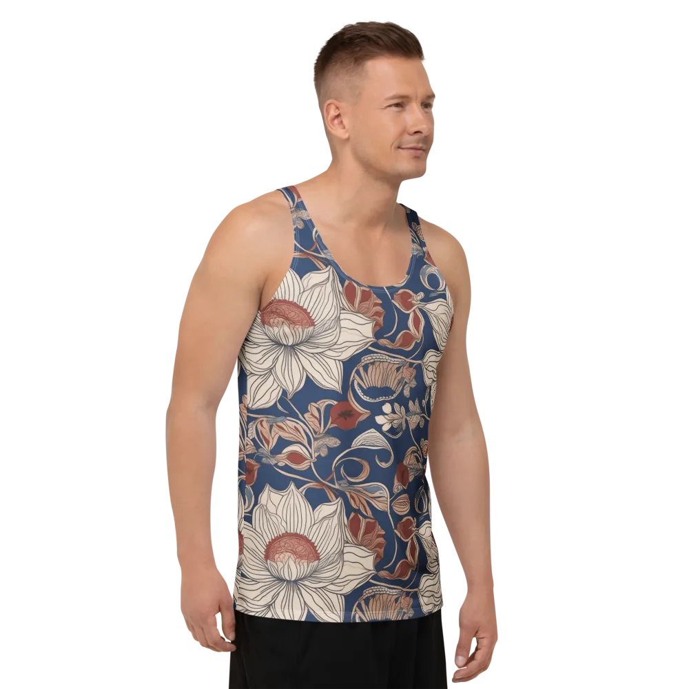 Blue Hour Botanica on Men's Tank Top — Right Front