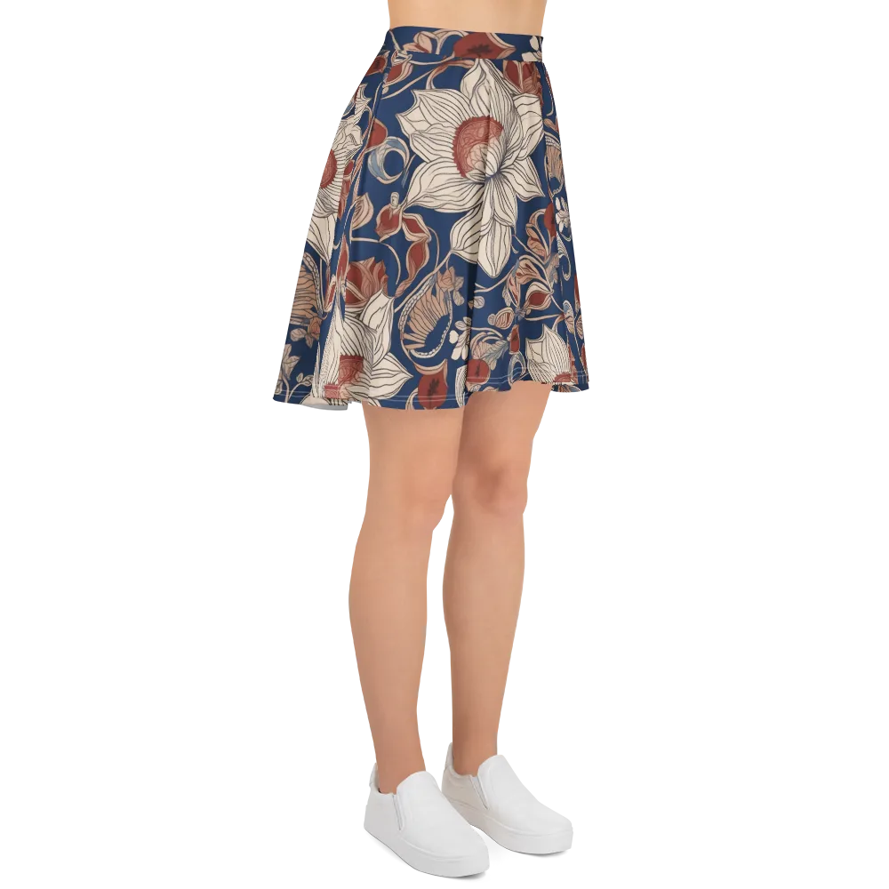 Blue Hour Botanica on Skater Skirt — Right