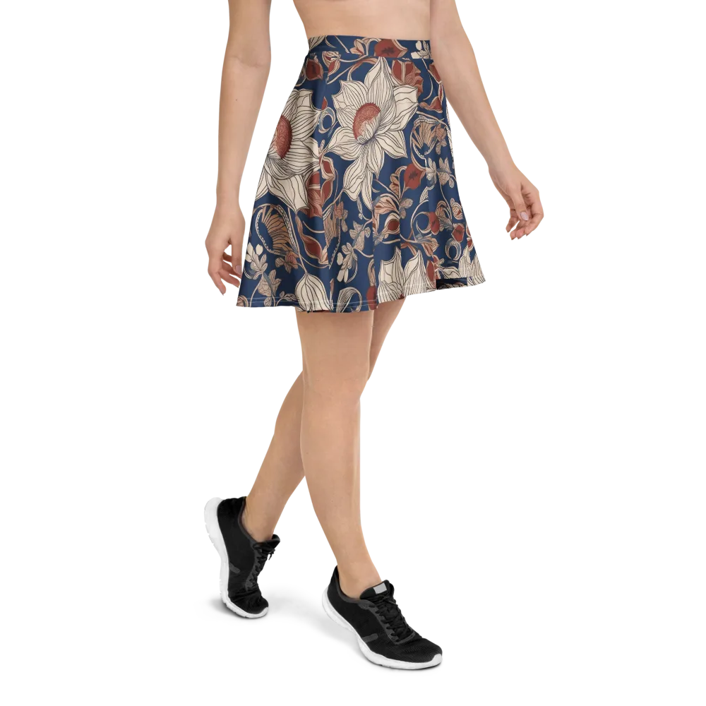Blue Hour Botanica on Skater Skirt — Right