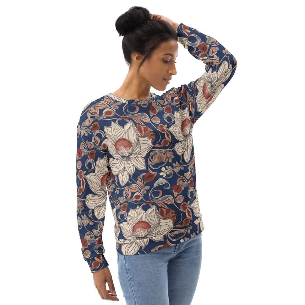 Blue Hour Botanica on Sweatshirt — Right Front