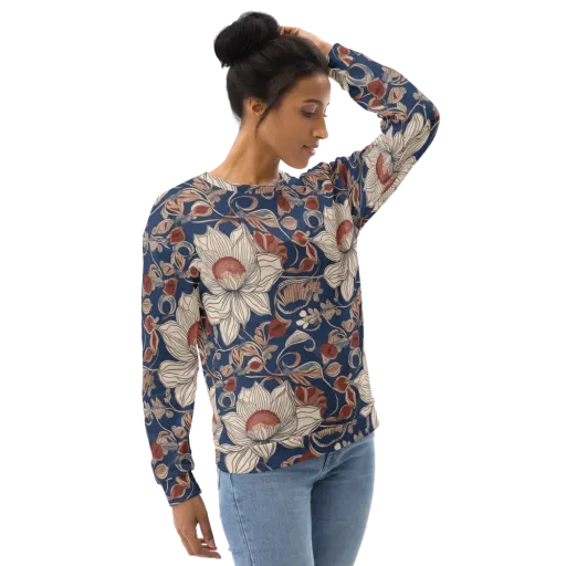 Blue Hour Botanica on a Sweatshirt